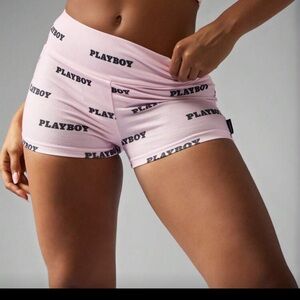 PLAYBOY Women's Light Pink Athletic Shorts